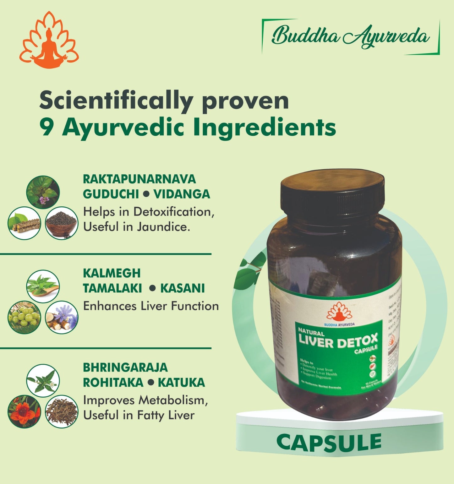 Buddha Ayurveda Natural Liver Detox Capsule 60 capsules