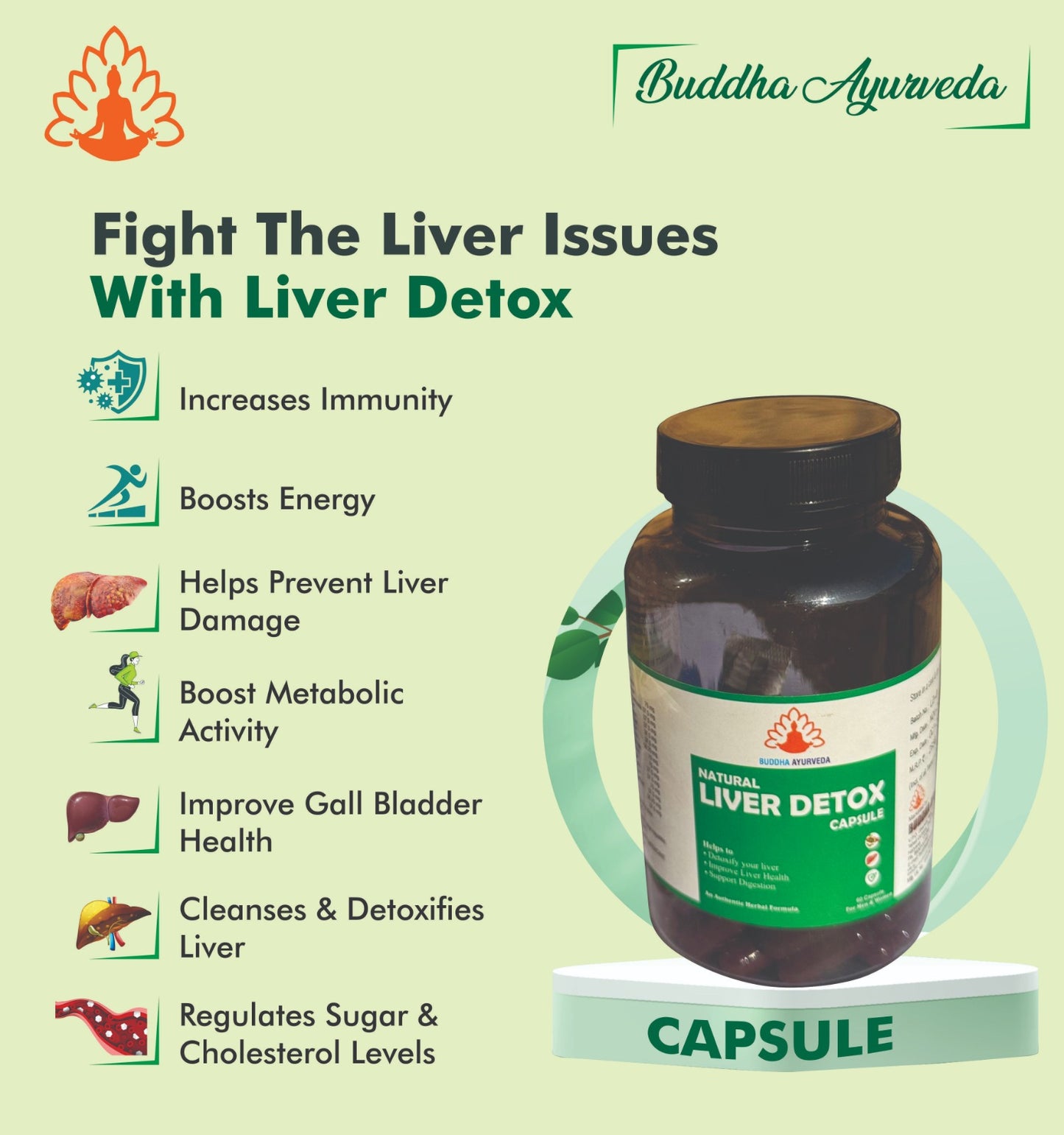 Buddha Ayurveda Natural Liver Detox Capsule 60 capsules