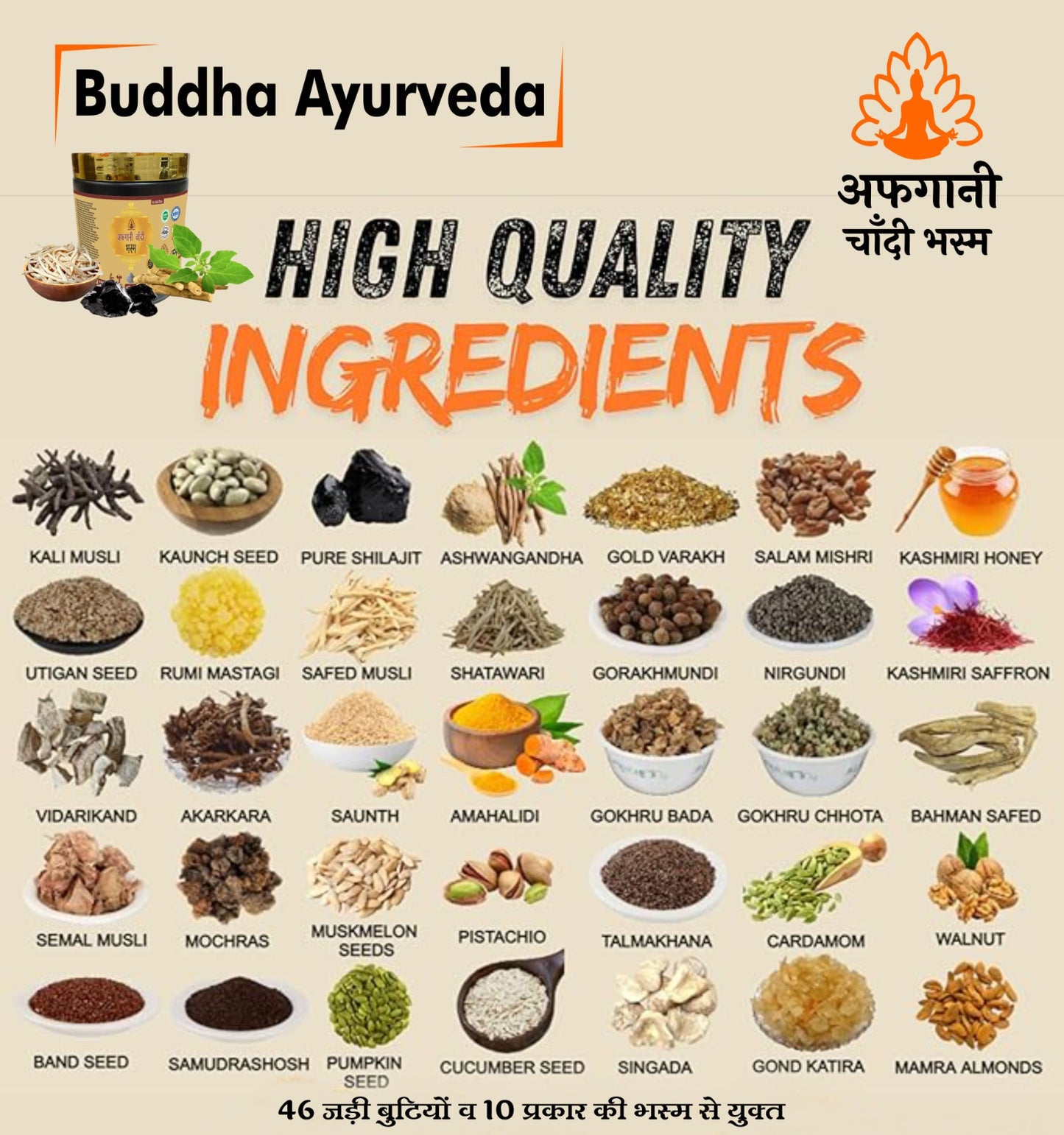Afghani Chandi Bhasam - Buddha Ayurveda 300gm
