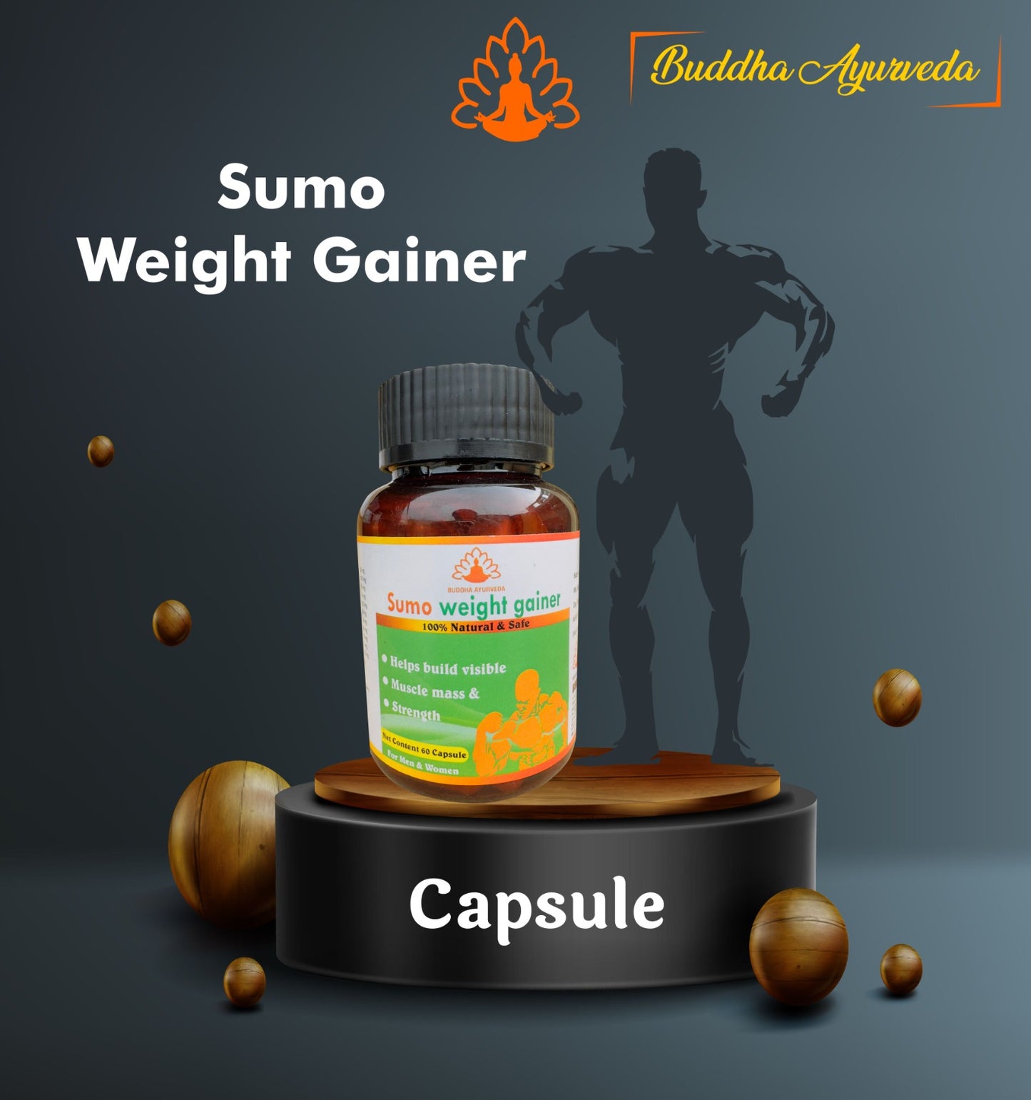 Sumo Weight Gainer Capsule – Buddha Ayurveda 60 capsules
