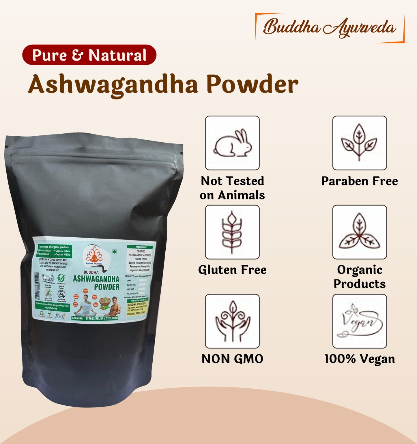 Buddha Ayurveda Ashwagandha Powder 400gm