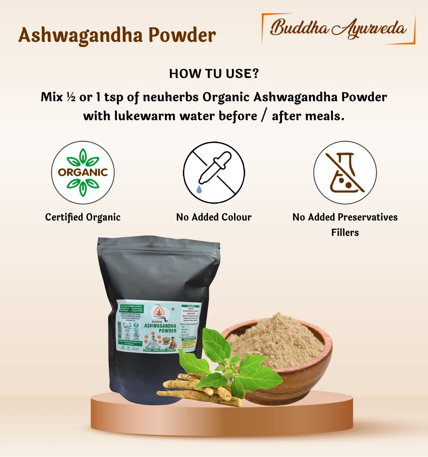 Buddha Ayurveda Ashwagandha Powder 400gm