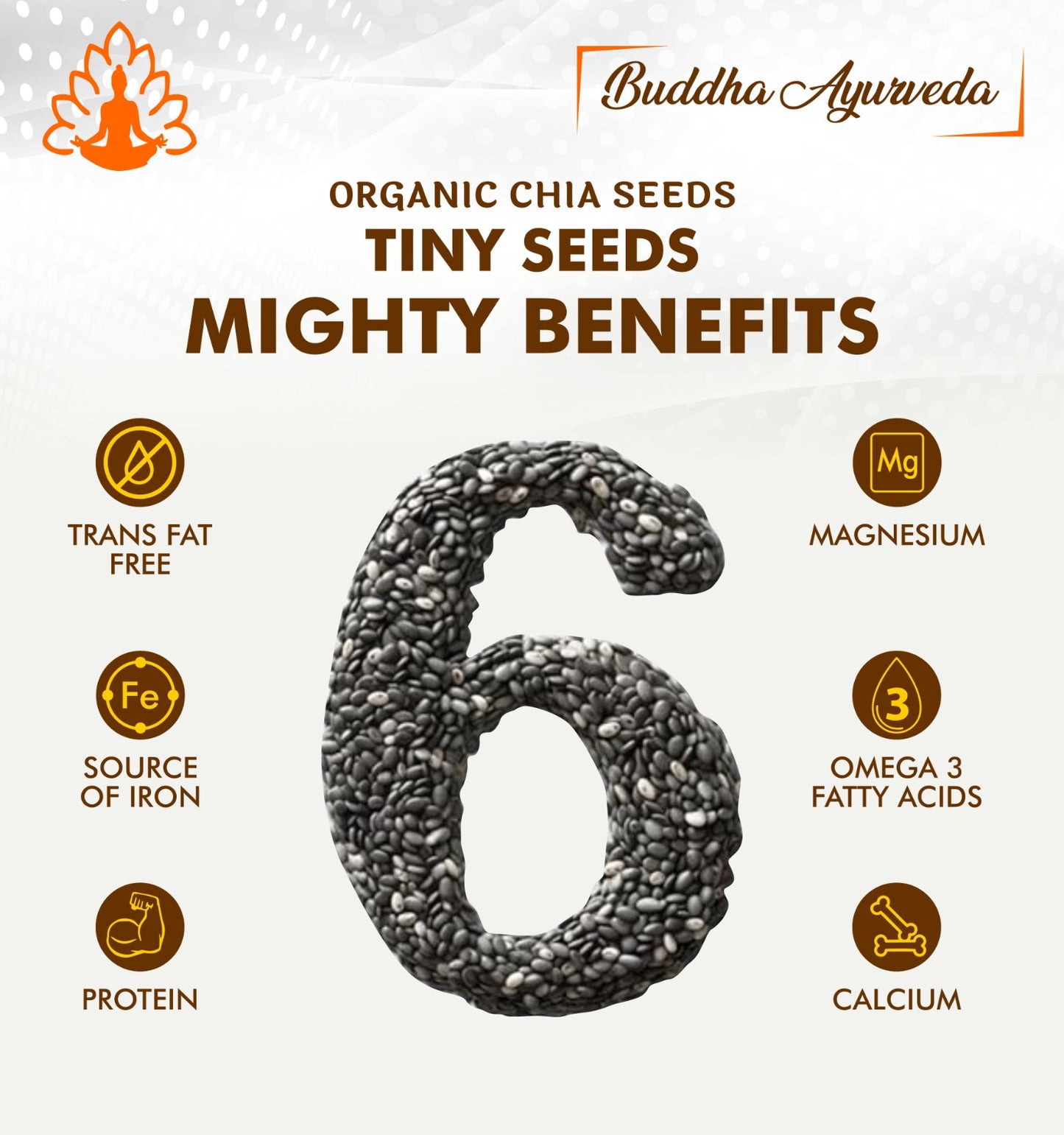 Buddha Ayurveda Organic Chia Seeds 400gm