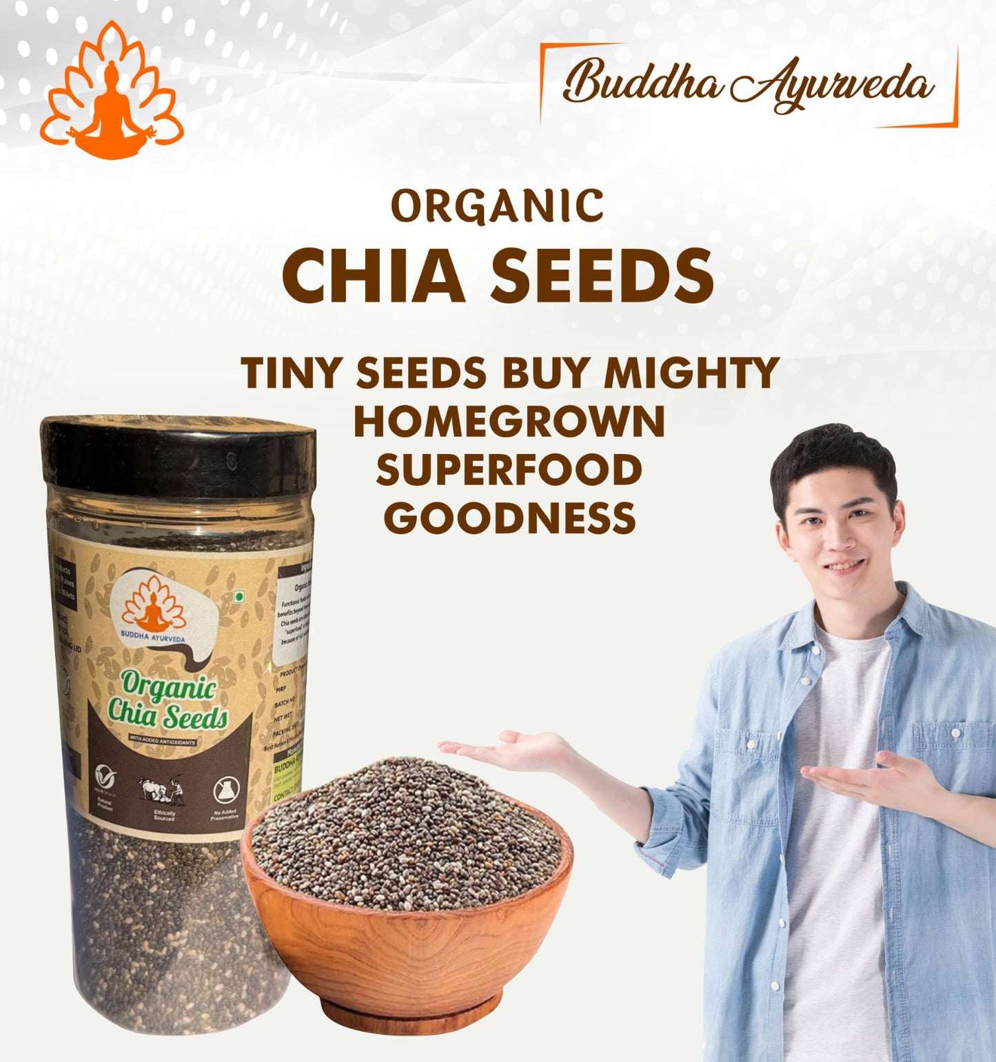 Buddha Ayurveda Organic Chia Seeds 400gm
