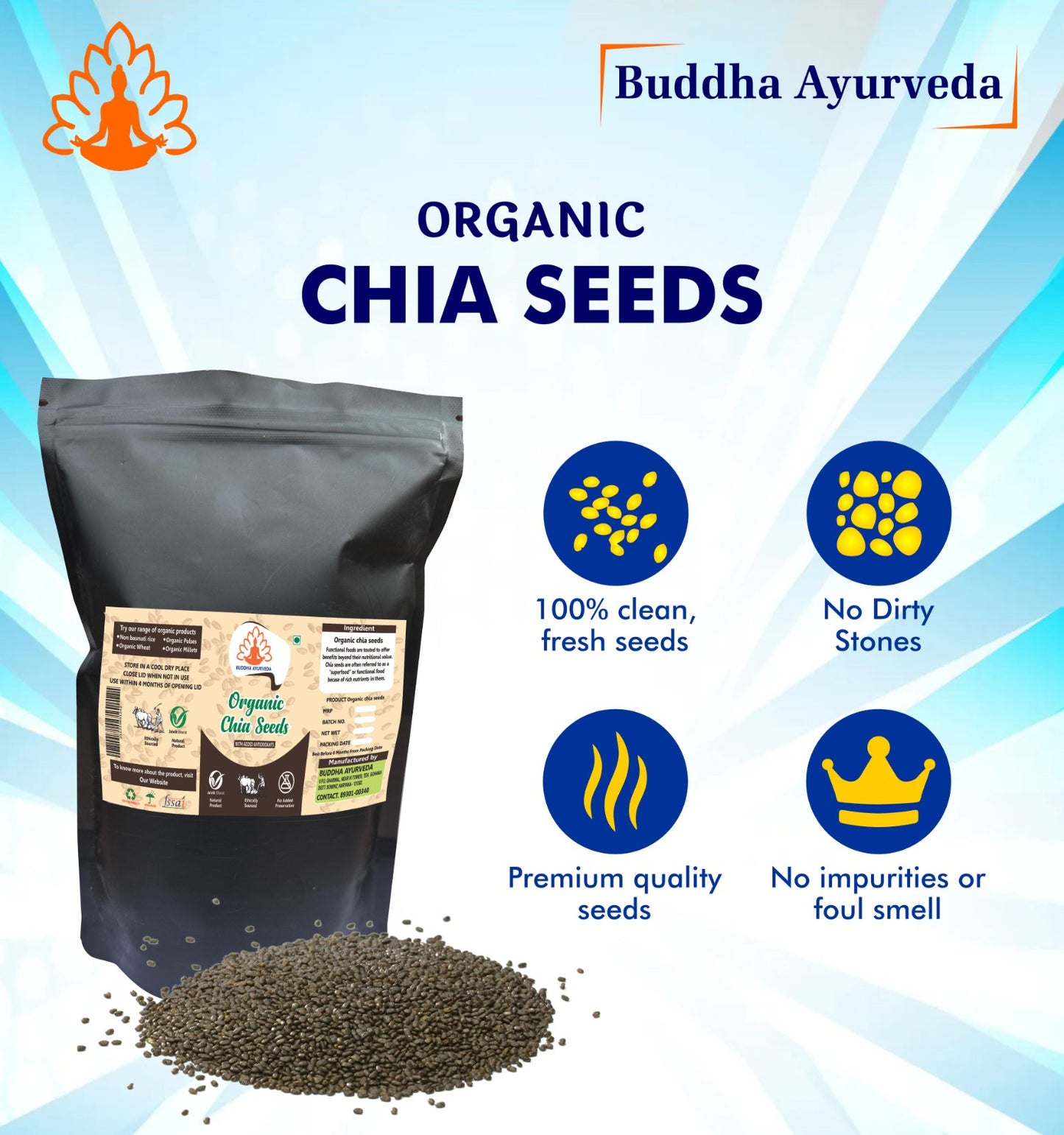 (For Najla) Sanjeevani Booti Nasal Drop + Organic Chia Seeds